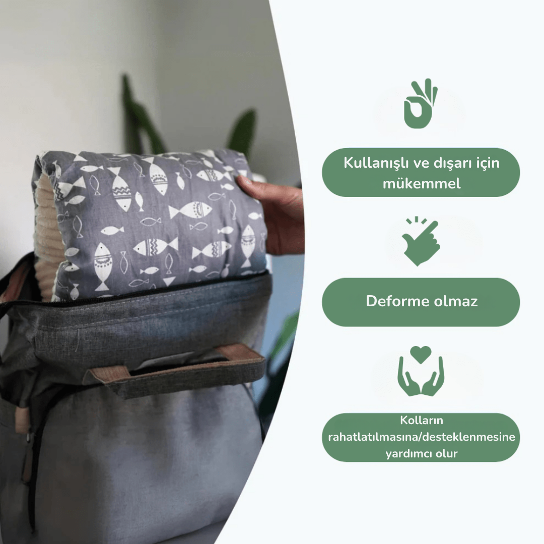 PAMUK BEBEK KOZA - Ağrısız Emzirme ve Biberon Deneyimi İçin Taşına bilir Destek Yastığı (Yıkanabilir, Ergonomik)